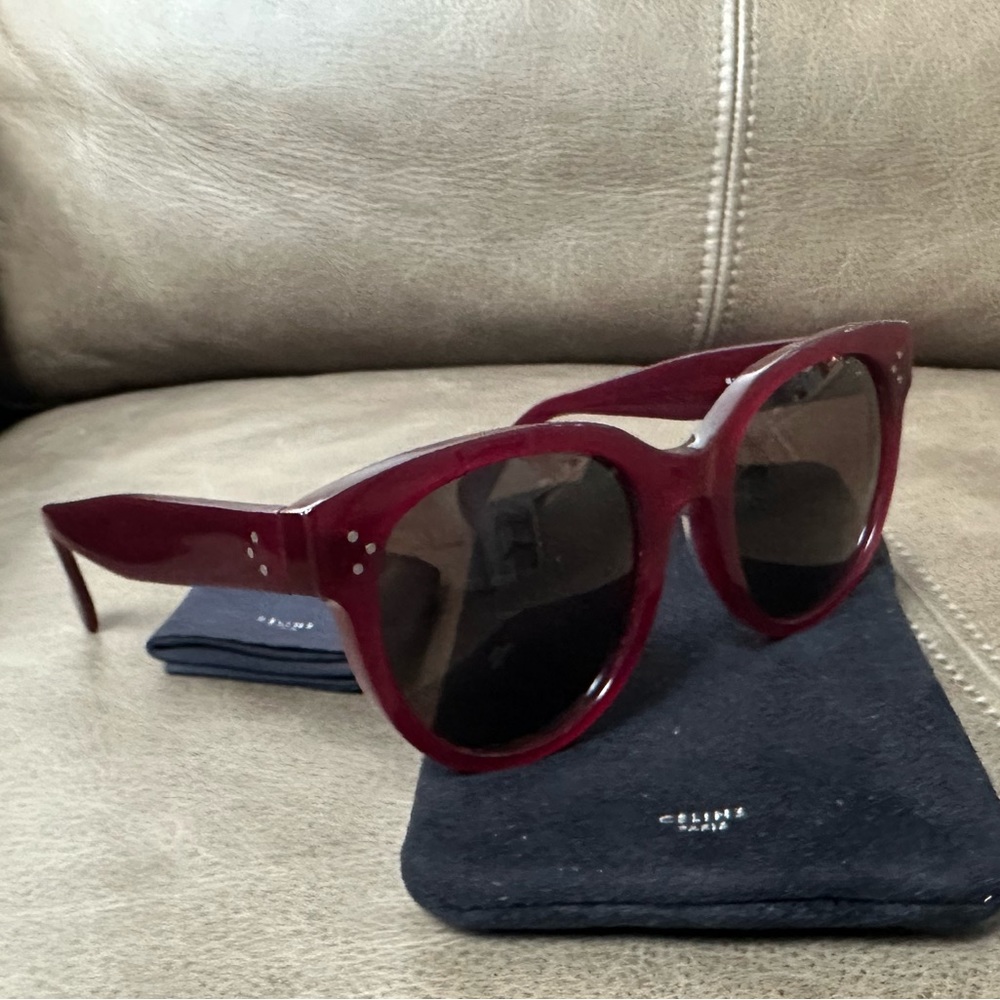Celine Sunglasses CL41386 Burgundy Audrey Frames - Picture 5 of 7
